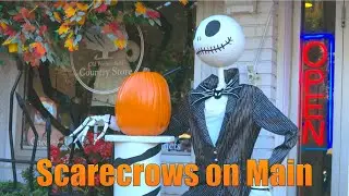 Scarecrows Take Over Main Street in Wethersfield: A Charming and Spooky Sight!