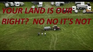 French farmers spray (poop)manure on dozens of STUPID travellers occupying SPACE police fail to help