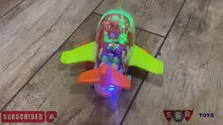 Gear Racing Transparent Air Plane with Simulation Mechanical with Light & Sound Gear Series Toys