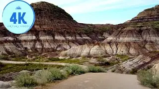 4K - Virtual Walk - Badlands - Dinosaur Trail - Drumheller