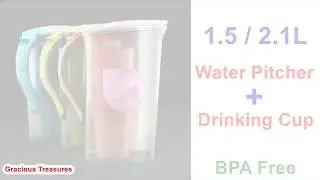BPA Free Hot / Cold Water Pitcher / Jug 1.5L and 2.1L Capacity