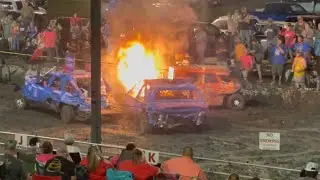 2023 Illinois Demo Derby Fire and Big Hits Compilation