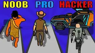 NOOB vs PRO vs HACKER in Evolve Run!