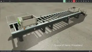 Queue of Items (Counters) - FACTORY I/O Scene