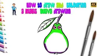 How to draw &  colouring a magic Guava ||  step by step
