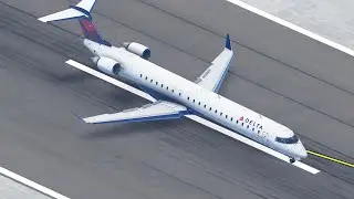 Delta Connection Bombardier CRJ-900 landing FWA/KFWA RWY 5 (Infinite Flight)