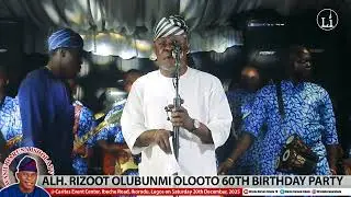America Based Alhaja Rizoot Olubunmi Olooto, clocks 60 in Grand style with Lagunja 1 band on stage 