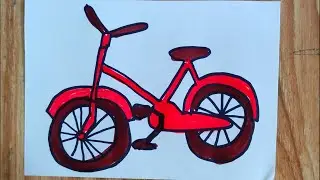 How to draw a Bicycle, Step by step Drawing  Tutorial 🚴🚴🚴🚴🚴 সাইকেল আকা🔥🔥🔥🔥😈