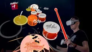Playing Virtual Drums in Smash Drums VR Quest 2 + Steam VR coming