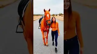 Girl and Horse 🐎😍 #love #youtubeshorts #funny #beautiful #travel #fyp #youtube #like #dream #foryou