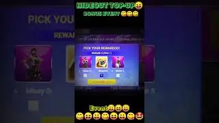 HIDEOUT😛 TOP-UP 😋BONUS😇😇EVENT🥰🥰🥰|| I got PHANTOM blueprint 😍😍😍