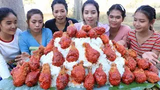 Wow amazing cooking chicken leg crispy with tomato and chili sauce recipe