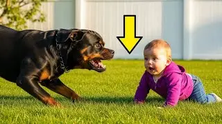 El rottweiler empujaba repetidamente al bebé… ¡Lo que captó la cámara fue desgarrador!