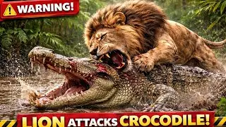 Lion and crocodile attack 😱. Amazon jungle secrets revealed