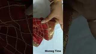 very Grand looking Aari work blouse design with normal needle ✨
