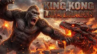 KING KONG vs LAVA DRAGON | Epic Volcano Monster Battle