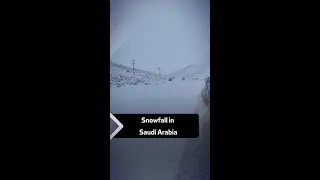 Snowfall in Saudi Arabia