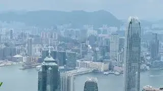 Amazing View of Hongkong Skyline from Victoria Peak