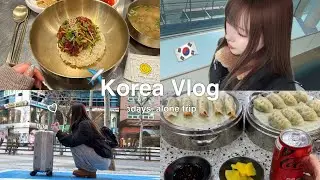 【韓国Vlog】2泊3日ぼっち旅✈️🇰🇷本場のヘアメイク＆美容課金、韓国の服を爆買いして絶品グルメを楽しむよ〜🩶