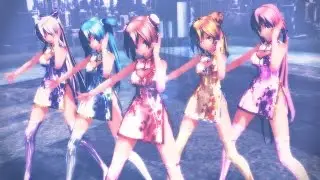 【MMD】一騎当千 Tda式 テト ミク ハク ネル ルカ( Tda Teto Miku Haku Neru Luka )