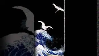Illustration of Sea Wave Crane Animated