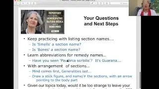 Homeopathic Repertory Tutorial (7) with Karen Allen CCH: Sections and Body Functions