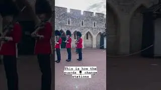 Guards Change Station At Windsor Castle😬 #shorts
