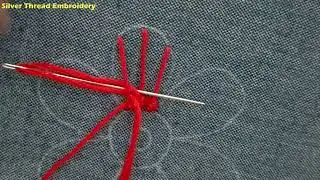 Amazing and easy fancy flower hand embroidery pattern | Basic embroidery for beginners 😍👍
