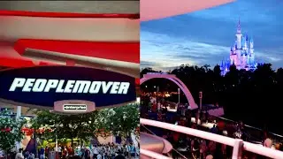Magic Kingdom TTA PeopleMover 2023 Evening Ride POV w/ Stops in 4K | Walt Disney World July 2023