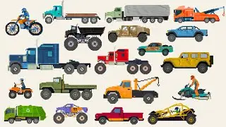 Vehicles Collection 3 | Pixel Art Off-Road, Monster Trucks, SUV 8-Bit