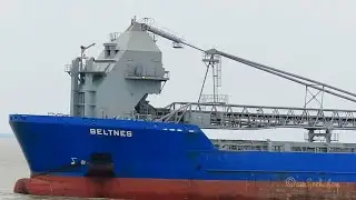 bulk carrier Beltnes IMO 9432206 inbound Emden pilot boarding self unloader Selbstl&ouml;scher
