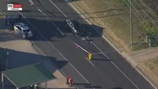 Police officers seriously injured in truck crash