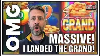MY BIGGEST WIN OF THE YEAR! I GOT THE GRAND JACKPOT ON TRIPLE COIN TREASURES SLOT MACHINE!