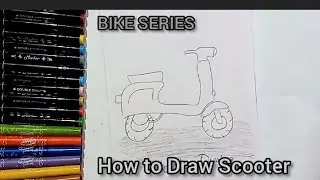 Easy Scooter Drawing 2025 🛵 | Step by Step Pencil Sketch for Beginners