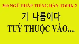 300 Ngữ Pháp Tiếng Hàn Topik 2~11/300 기  나름이다