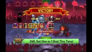 Let's Play Hero Wars 248: Beating Adventure 11 Corrupted Orion With One Attack