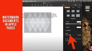 How to Watermark Documents in Apple Pages