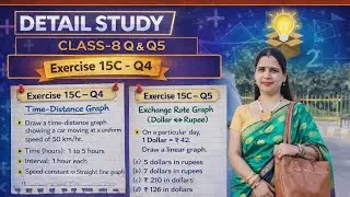  Ex 15c Q 4,5 |Class8 Mathematics Buzz|Coordinate Geometry |Time-Distance and Dollar-Rupees Graph 