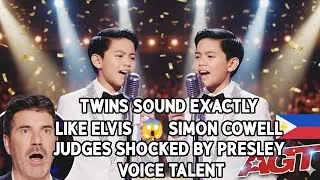 TWINS SOUND EXACTLY LIKE ELVIS! 😱 Simon Cowell & Judges SHOCKED by Presley Voice Talent