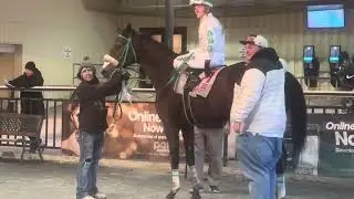 Lucky Dude & jockey Frankie Pennington won the Jack Frost for the $50,000 purse