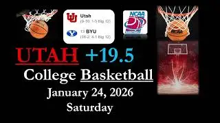 🏀Utah Utes🏀College Basketball @ BYU Cougars &bull; Best Bets 1/24/2026 &bull; Sports Betting