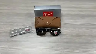 Ray Ban Sunglasses Model-New Wayfarer RB2132 Color-902 57 Tortoise Brown Polarized Lenses