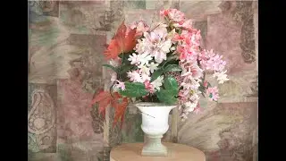 French Bulldog Victorian style Language of Flowers floral Arrangement