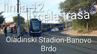 Linija 12:Omladinski Stadion-Banovo Brdo (Cela trasa)