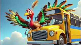 The Turkey on the Bus Goes Gobble Gobble Gobble | Nursery Rhymes & Kids Song 🦃🚌
