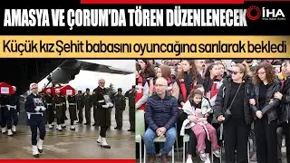 Şehit Babasının Naaşını Oyuncağına Sarılarak Bekledi