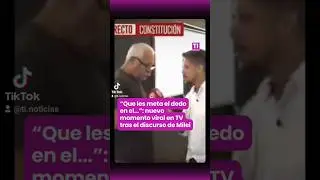 👀 Momento viral en Cr&oacute;nica TV por una pregunta sobre Milei. #argentina #tv #shorts .