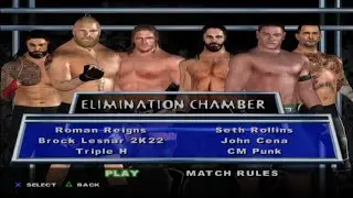 WWE HCTP All Stars Elimination Chamber 🔥 Roman vs Brock vs Cena vs CM Punk vs Triple H vs Seth | PS2