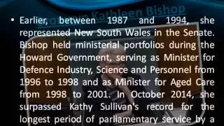 Dean Allison talking about Bronwyn Kathleen Bishop
