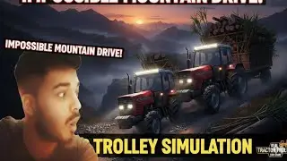 Real Tractor Trolley Sim Game First Time Try in this game 